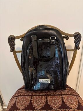 Glove It Croc-Embossed Black Golf Backpack
